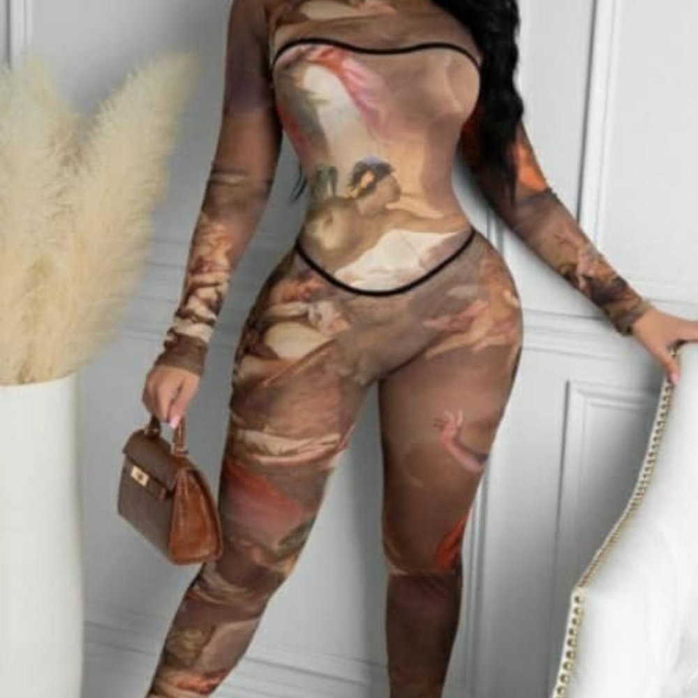 BROWN CUPID JUMPSUIT